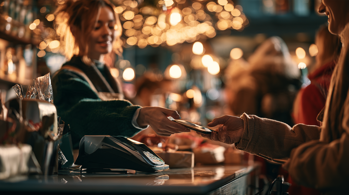 Holiday POS checklist for a busy retail checkout counter