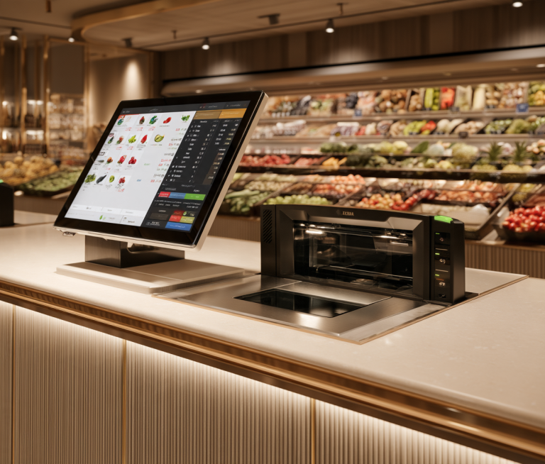 Supermarket POS system bundle with scanner scale in New York
